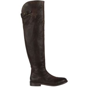 All Saints Brown Leather Hussar Tall Riding Boots